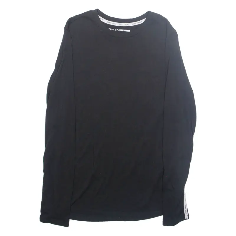 DKNY Mens T-Shirt Black Long Sleeve M