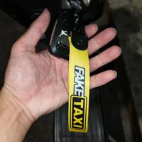 Creative FAKE TAXI Letter Pattern Keychain for Summer, Anti-lost Wristband Keychain for Car Kry, Cool Car Accessories for Men...