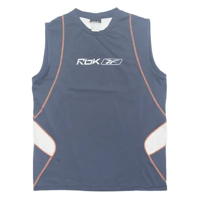 REEBOK Mens Vest Blue Sleeveless M