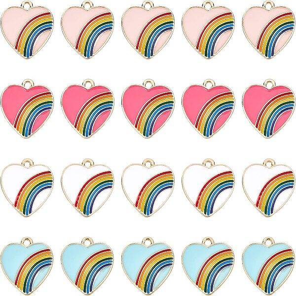 32G 4 Colors Light Gold Plated Alloy Pendants