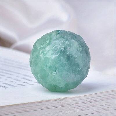 Moon Meteorite Natural Fluorite Crystal Ball