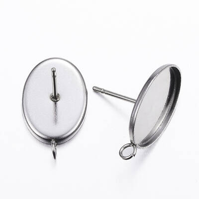 Non-Tarnish 304 Stainless Steel Stud Earring Settings