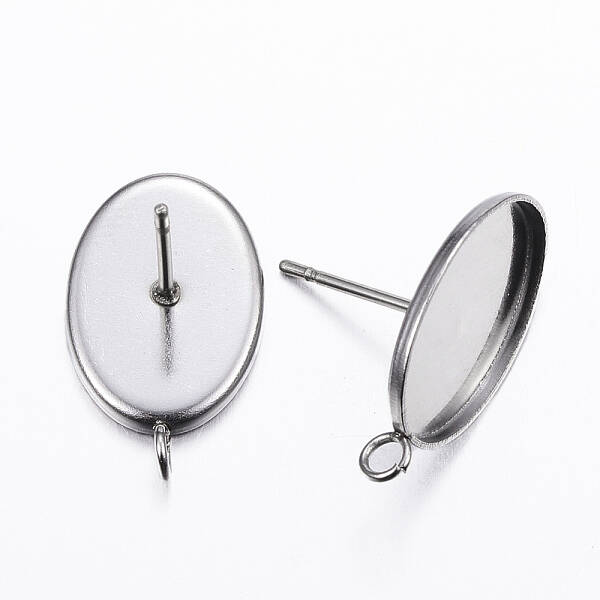 Non-Tarnish 304 Stainless Steel Stud Earring Settings
