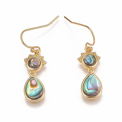 Brass Micro Pave Clear Cubic Zirconia Dangle Earrings