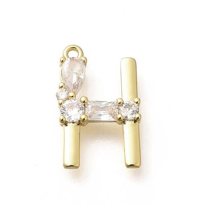 Brass Micro Pave Cubic Zirconia Pendants