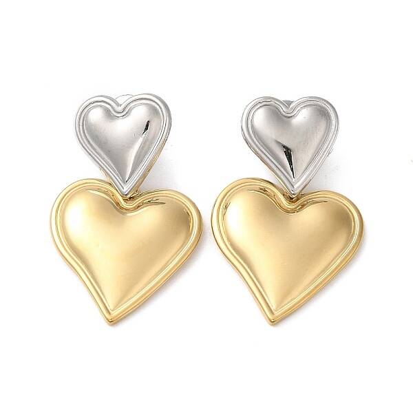 304 Stainless Steel Dangle Stud Earrings