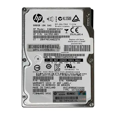642108-001 HP 600GB 6Gb/s SAS 10000 2.5-inch Hard Drive