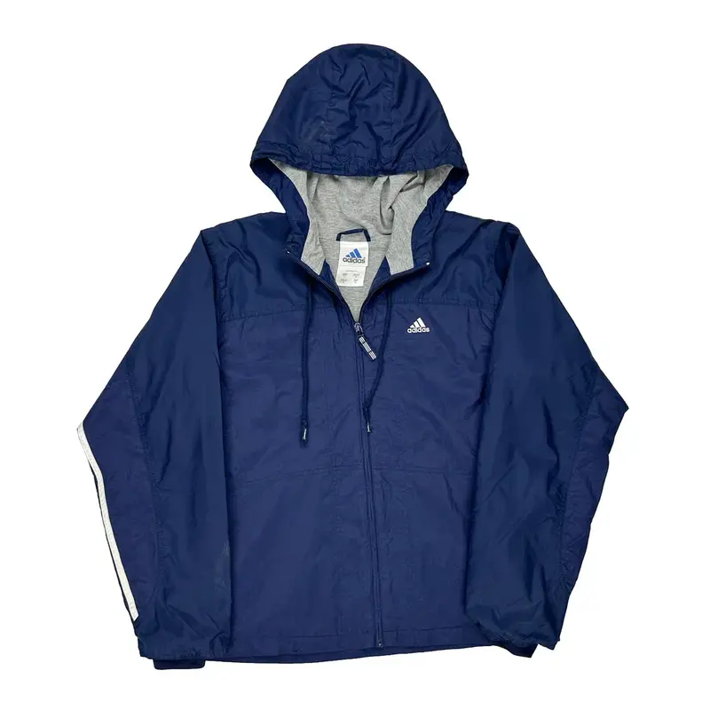 Adidas Jacket - Large Navy Polyester