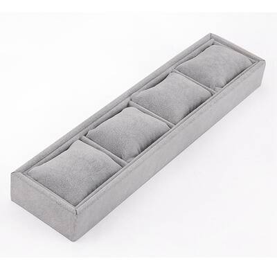 Rectangle 4 Grids Velvet Watch Display Case