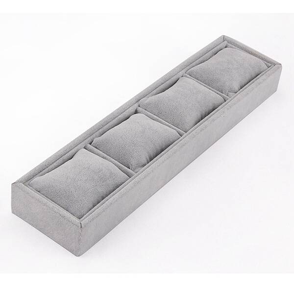 Rectangle 4 Grids Velvet Watch Display Case