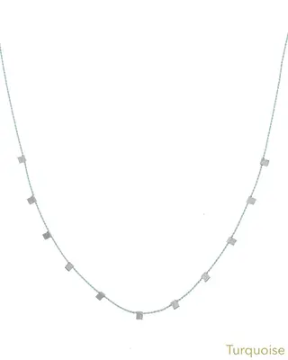 Hilo Necklace | Metal Color: Silver | Color: Turquoise