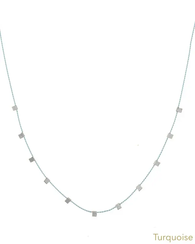 Hilo Necklace | Metal Color: Silver | Color: Turquoise