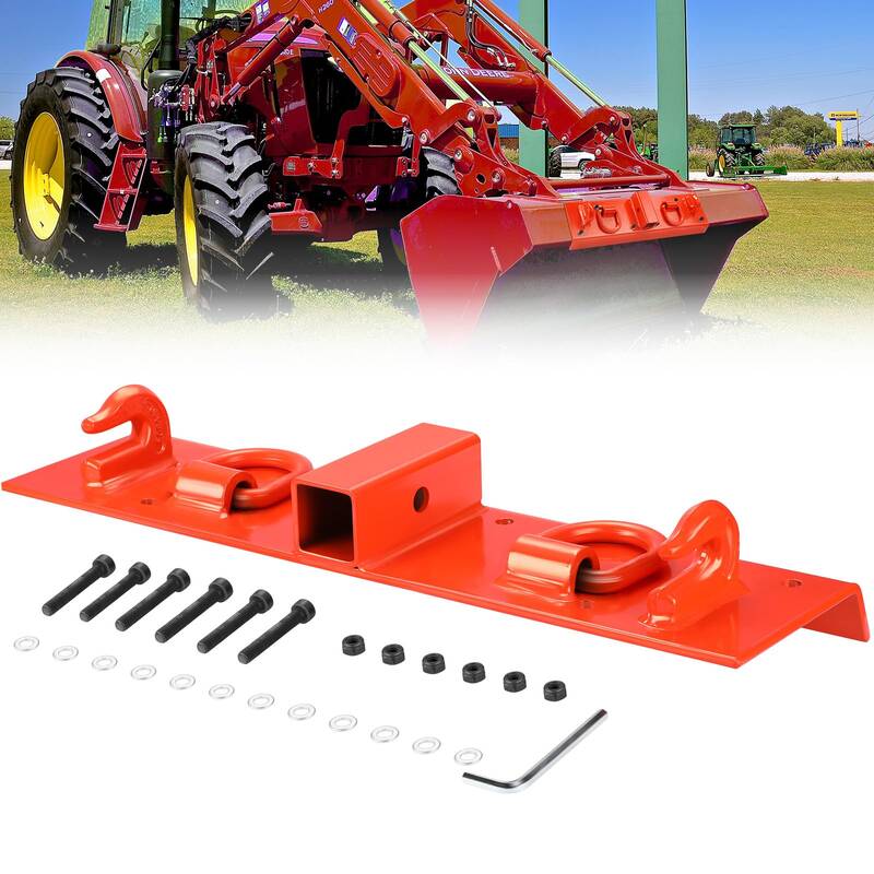 Garvee Tractor Grab Hooks Heavy Duty Bolt On Compact Tractor Bucket Hooks 2 Receiver Compatible with John Deere 1025R 2320 ...