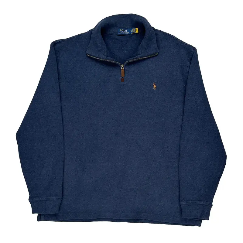 Polo By Ralph Lauren 1/4 Zip - XL Blue Cotton