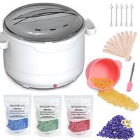 Mother's Day Gift, Hair Removal Waxing Kit, 1 Count Wax Warmer Machine with 3 Counts Wax Grain & 10pcs Wooden Sticks, Diffuse...