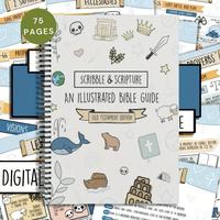 Scribble & Scripture Bible Study Guide, 1 Count Bible Study & Reflection Paperback, Bible Study Tool for Women & Men, Office ...