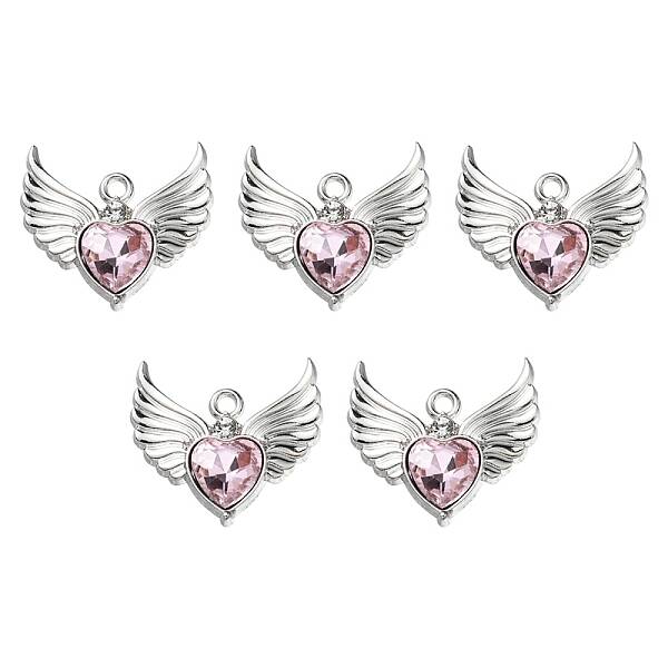 Rack Plating Alloy Glass Pendants
