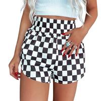 Znacicc High Waisted Shorts for Women Casual Checkered Print Summer Running Shorts - Womenswear, Bottom