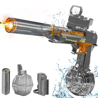 LED Light-Up Water Blaster, High-Capacity Electric Squirt Water Gun with Luminous Flame Effect,A Must - have for Summer Pool ...