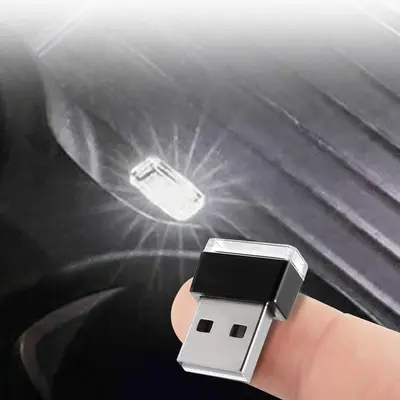 Mini USB Car Interior Atmosphere Light, Plug-in USB Decorative Night Light, Portable Creative Auto Ambient Light, Universal D...