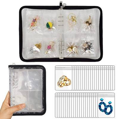 Transparent PVC Jewelry Organizer Storage Zipper Bags