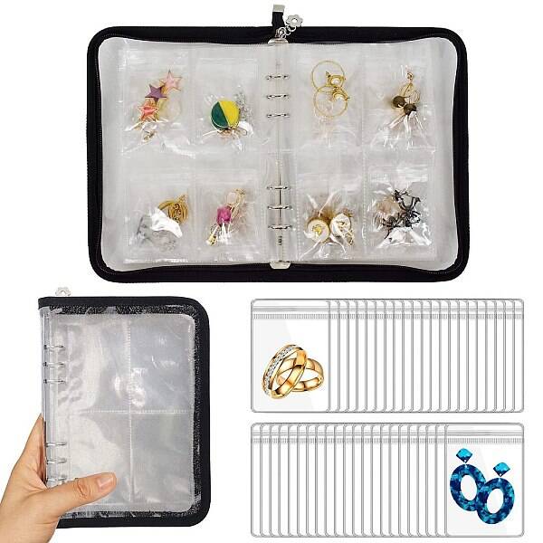 Transparent PVC Jewelry Organizer Storage Zipper Bags