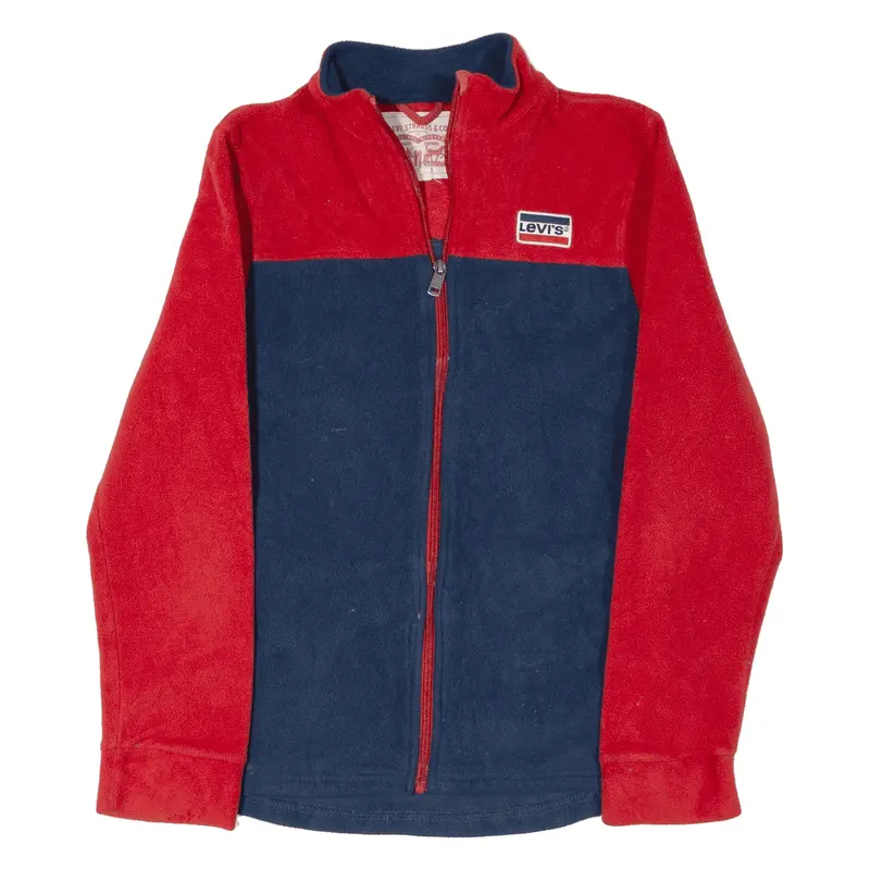 LEVI'S Fleece Jacket Blue Colourblock Boys 12-13Y