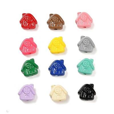 Opaque Spray Painted Acrylic Beads