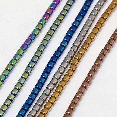 Electroplate Non-magnetic Synthetic Hematite Beads Strands
