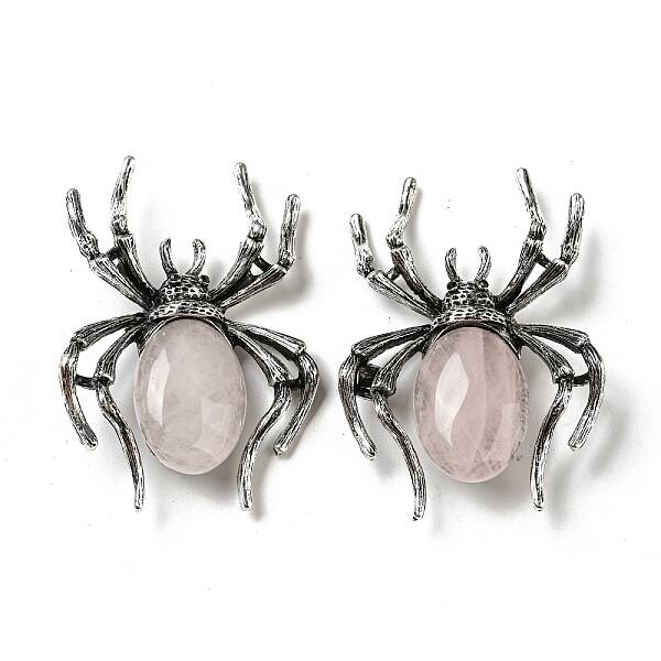 Dual-use Items Alloy Pave Jet Rhinestone Spider Brooch