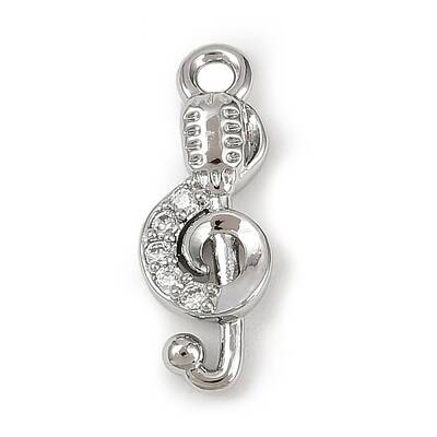 Brass Micro Pave Clear Cubic Zirconia Pendants
