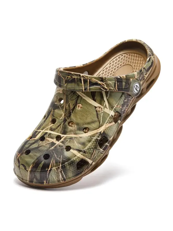 HOBIBEAR Adult men's shoes, lightweight and breathable, men's hole shoes, beach sandals, slippers, indoor bathroom shoes, gif...