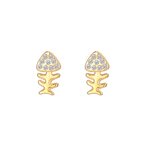 Cute Stainless Steel Fish Stud Earrings for Women