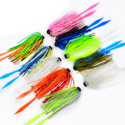 Silicone Jig Skirts Random Color Beard Guy Skirt