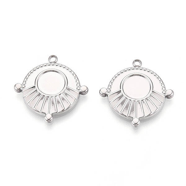 304 Stainless Steel Pendant Cabochon Settings