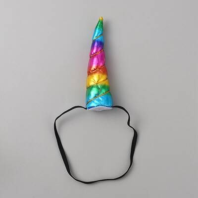 Polyester Unicorn Horn Ear Elastic Headband