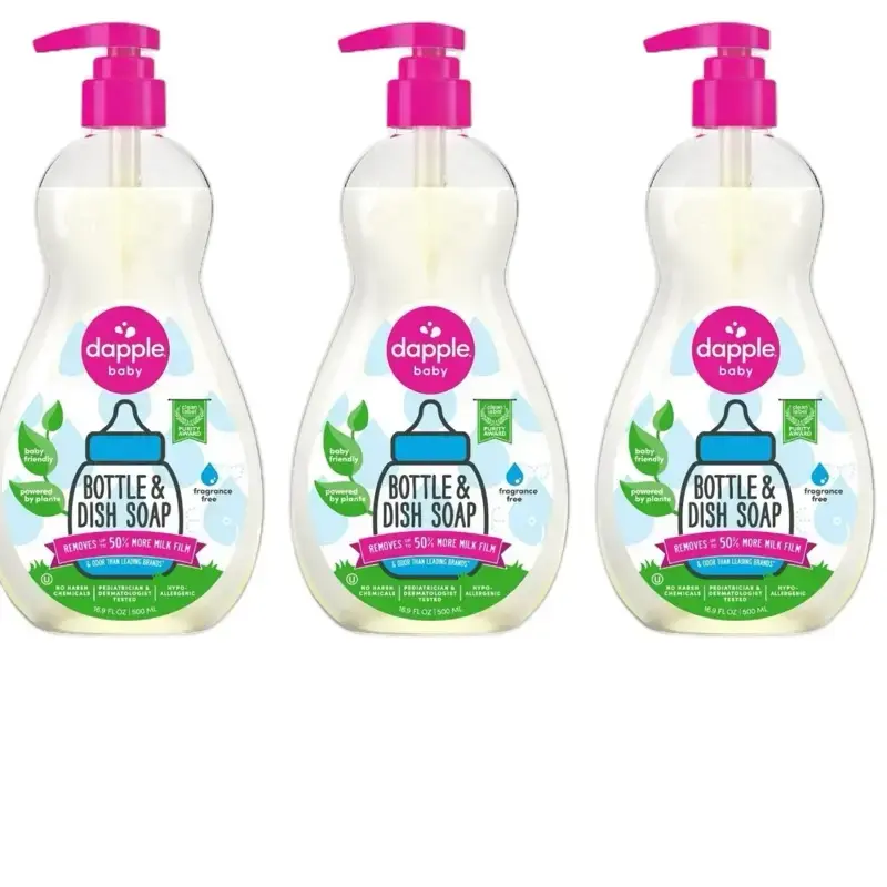 Dapple Baby Bottle & Dish Soap - 50ml, Fragrance Scented, Rinse 15-50% More Milk, Ideal for Dish Cleaning