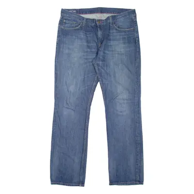 TOMMY HILFIGER Mens Jeans Blue Regular Straight Stone Wash W40 L34