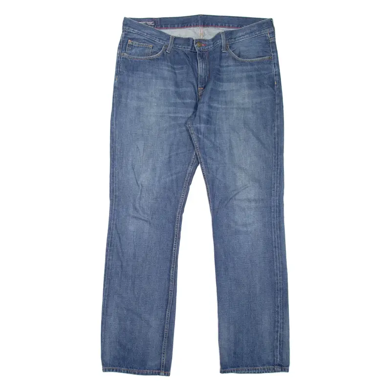 TOMMY HILFIGER Mens Jeans Blue Regular Straight Stone Wash W40 L34