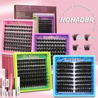 4 Styles Lash Clusters Kit, Volume/ Mega/ Full/  Fluffy Ultra Eyelash Clusters Extensions with Everything You Need for Beginn...