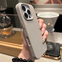 Titanium Gray Camera Control Button Genuine liquid silicone case for iPhone 16 15 14 13 12 11 pro Max Plus full shockproof so...