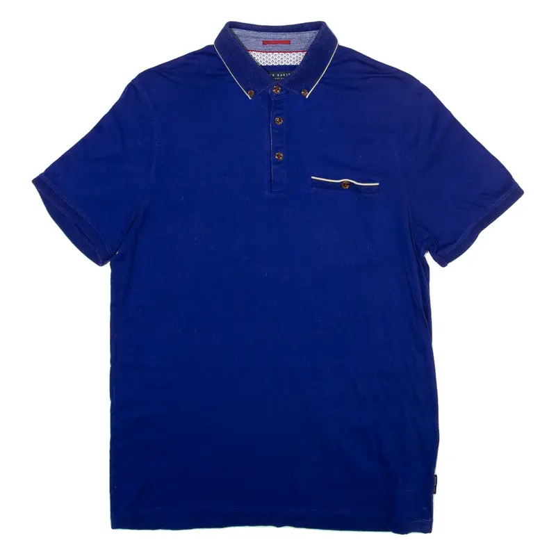 TED BAKER Mens Polo Shirt Blue M