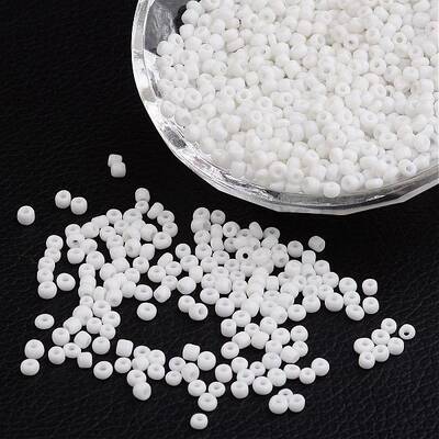 8/0 Opaque Colours Round Glass Seed Beads