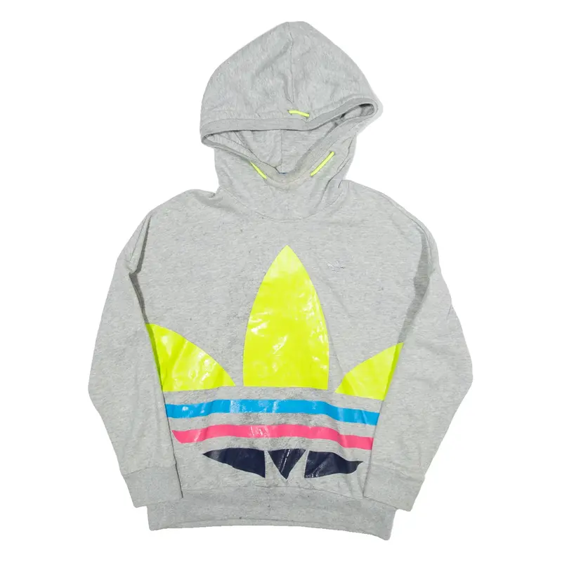 ADIDAS Womens Grey Hoodie UK 10