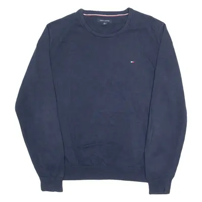 TOMMY HILFIGER Mens Jumper Blue Tight Knit XL