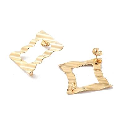 Ion Plating(IP) 304 Stainless Steel Stud Earring Findings
