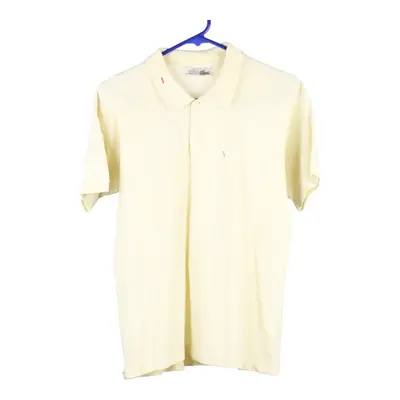 Bootleg Lacoste Polo Shirt - Medium Yellow Cotton