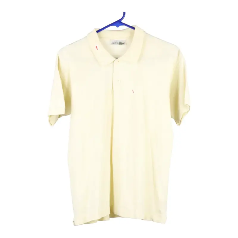 Bootleg Lacoste Polo Shirt - Medium Yellow Cotton