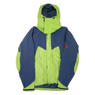 MAMMUT Mens Ski Jacket Blue Hooded Colourblock M