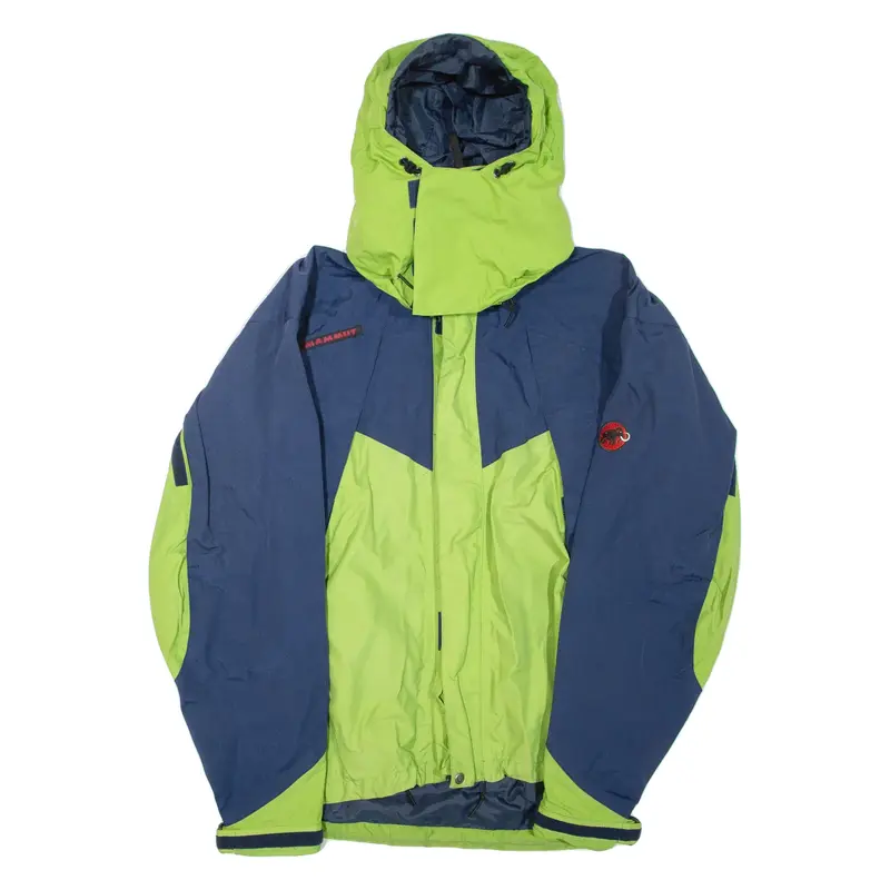 MAMMUT Mens Ski Jacket Blue Hooded Colourblock M